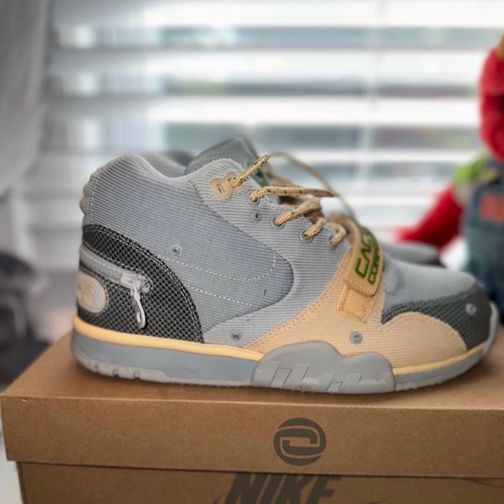 Nike Air Trainer Cactus Jack Gray and Blue Sneakers